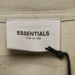 Fear of God Essentials Printed Green Oversized T-Shirt L