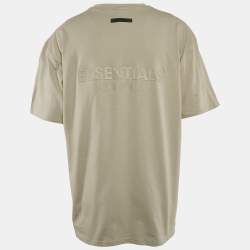 Fear of God Essentials Printed Green Oversized T-Shirt L