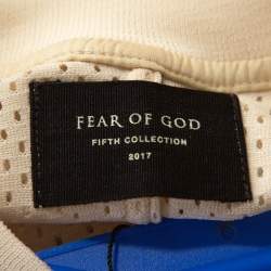 Fear of God Fifth Collection Cream Perforated Knit Oversized T Shirt S 