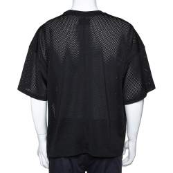 Fear of God Fifth Collection Black Perforated Knit Oversized T Shirt S 