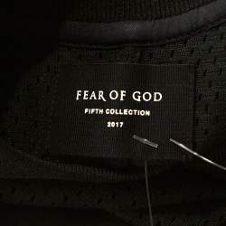 Fear of God Fifth Collection Black Perforated Knit Oversized T Shirt S 