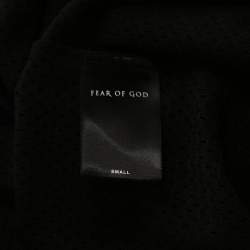 Fear of God Fifth Collection Black Perforated Knit Oversized T Shirt S 