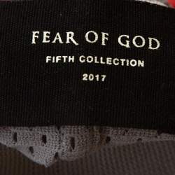 Fear of God Fifth Collection Grey Perforated Knit Long Sleeve T Shirt S