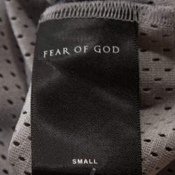 Fear of God Fifth Collection Grey Perforated Knit Long Sleeve T Shirt S
