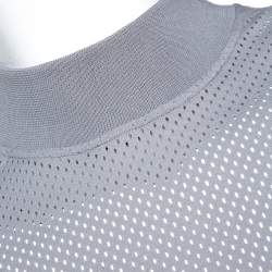 Fear of God Fifth Collection Grey Perforated Knit Long Sleeve T Shirt S