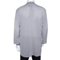 Fear of God Fifth Collection Grey Perforated Knit Long Sleeve T Shirt S