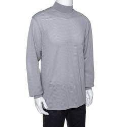 Fear of God Fifth Collection Grey Perforated Knit Long Sleeve T Shirt S