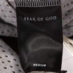 Fear of God Fifth Collection Grey Perforated Knit Long Sleeve T Shirt M