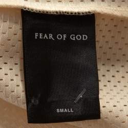Fear of God Fifth Collection Cream Motocross Mesh Long Sleeve T Shirt S 
