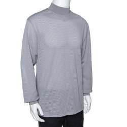 Fear of God Fifth Collection Grey Perforated Knit Long Sleeve T Shirt S
