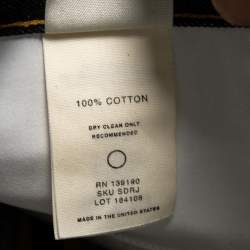 Fear of God Navy Blue Denim Zipped Hem Slim Fit Jeans M