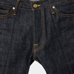 Fear of God Navy Blue Denim Zipped Hem Slim Fit Jeans M