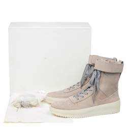 Fear Of God Beige Nubuck Leather Military High Top Sneakers Size 41