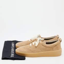 Fear of God Beige Suede Low Top Platform Sneakers Size 44