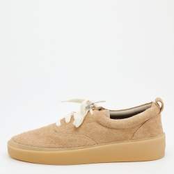 Fear of God Beige Suede Low Top Platform Sneakers Size 44