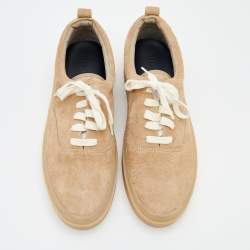 Fear of God Beige Suede Low Top Platform Sneakers Size 44