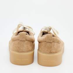Fear of God Beige Suede Low Top Platform Sneakers Size 44