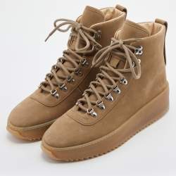 Fear Of God Beige Nubuck Leather High Top Sneakers Size 44