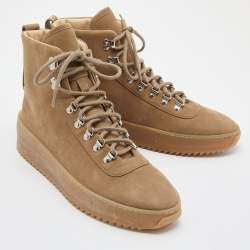 Fear Of God Beige Nubuck Leather High Top Sneakers Size 44