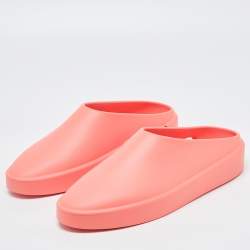 Fear of God Orange Rubber Flat Mules Size 45