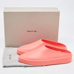 Fear of God Orange Rubber Flat Mules Size 45