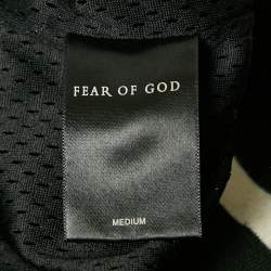 Fear of God Black Nylon Logo Patchwork Jacket M