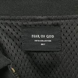 Fear of God Black Nylon Logo Patchwork Jacket M
