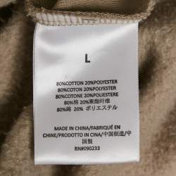 Fear of God Essentials Beige Cotton Hood Detail Oversized Sweatshirt L