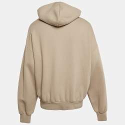 Fear of God Essentials Beige Cotton Hood Detail Oversized Sweatshirt L