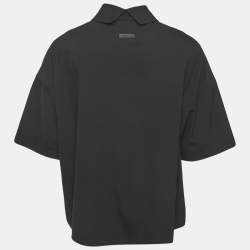 Fear of God Black Cotton Blend Reverse Collar Detail T-Shirt XS