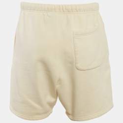 Pre Owned Essentials Fear of God Cream Cotton Fleece Shorts
