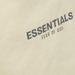 Pre Owned Essentials Fear of God Cream Cotton Fleece Shorts