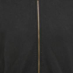 Pre Owned Fear of God Essentials Black Embroidered Cotton Zip-Up Sweatshirt XL