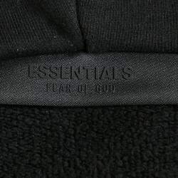 Pre Owned Fear of God Essentials Black Embroidered Cotton Zip-Up Sweatshirt XL