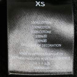 Pre Owned Fear of God Essentials Black Embroidered Cotton Zip-Up Sweatshirt XL