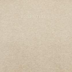 Pre Owned Essentials Fear of God Beige Logo Print Cotton Hoodie XS