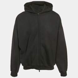 Pre Owned Fear of God Black Cotton Zip-Up Oversized Jacket M