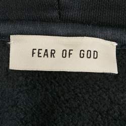 Pre Owned Fear of God Black Cotton Zip-Up Oversized Jacket M