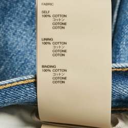 Pre Owned Fear of God Blue Denim Frayed Leg Jeans M