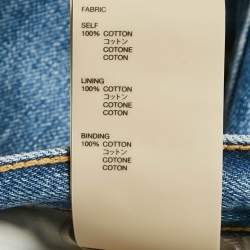 Pre Owned Fear of God Blue Denim Frayed Leg Jeans M