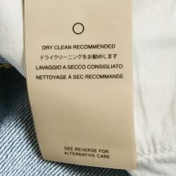 Pre Owned Fear of God Blue Denim Frayed Leg Jeans M