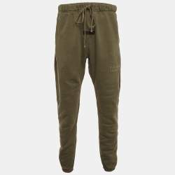 Pre Owned Fear of God Brown Khaki Green Cotton Sweatpants XL