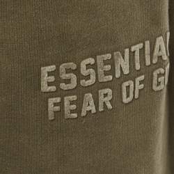 Pre Owned Fear of God Brown Khaki Green Cotton Sweatpants XL