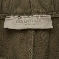 Pre Owned Fear of God Brown Khaki Green Cotton Sweatpants XL