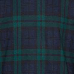 Fear Of God Fifth Collection Green Plaid Print Cotton Hoodie M