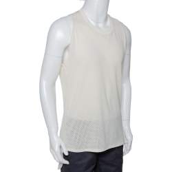 Fear of God Fifth Collection Cream Perforated Knit Sleeveless T Shirt S 