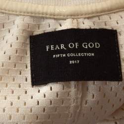 Fear of God Fifth Collection Cream Perforated Knit Sleeveless T Shirt S 