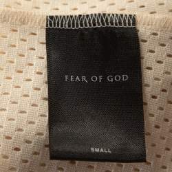 Fear of God Fifth Collection Cream Perforated Knit Sleeveless T Shirt S 