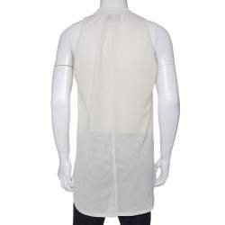 Fear of God Fifth Collection Cream Perforated Knit Sleeveless T Shirt S 
