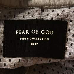 Pre Owned Fear of God Fifth Collection Grey Perforated Knit Sleeveless T Shirt S